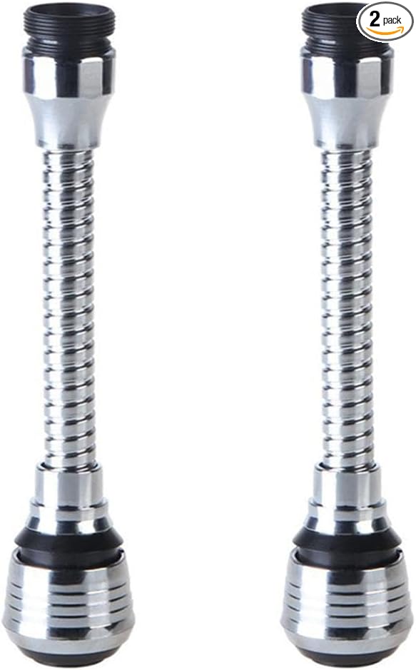 2Pcs Kitchen Faucet Extender Universal Faucet Spray Head 360° Swivel Adjustable Nozzle Spout for Bathroom Kitchen Tap Nozzle Filter Adapter