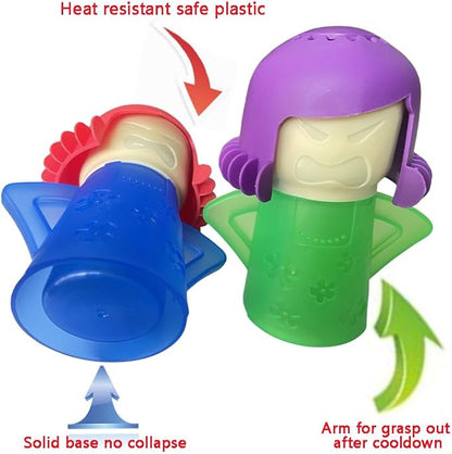 Microwave Steam Cleaner Make Your Heater Sanitary without Fussy or Heavy Duty,Angry-Mama Durable Plastic Kitchen Cleaning Gadget Cleans Kitchenware Simply by Mad Steamin and Packed as Fun Gift