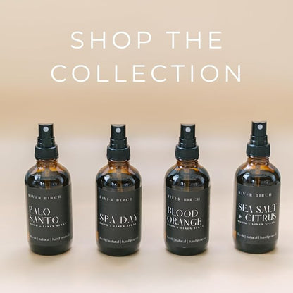 River Birch Mango Coconut Scented Linen and Room Spray | Home Fragrance | 4 oz Glass Amber Bottle | Luxury Signature Scent | Handmade in Texas