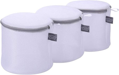 Kimmama Bra Washing Bags for Laundry, Lingerie Bags for Washing Delicates, Bra Laundry Bag for Washing Machine, Sandwish Mesh, 7x7x7"