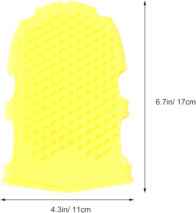 Mikinona Double Sided Silicone Bath Gloves Back Scrubber for Shower with Exfoliating Massage and Body Cleansing Scrubbers Soft Bath Glove Brush for Home Bathroom Use 6.69X4.33X0.82In