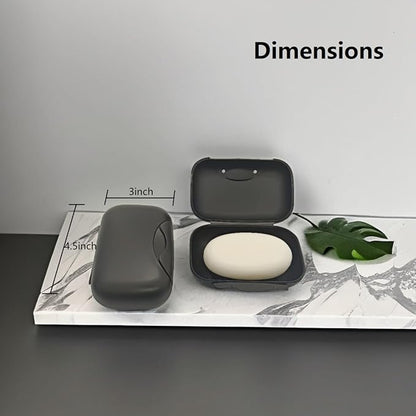 Travel Soap Holder Bar Soap Dish Shower Soap Saver Case Container Box for Bathroom Camping Gym Vonpri (Black Without Bag)