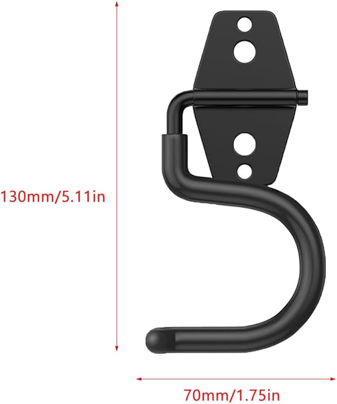 2 Pack Broom Holder Wall Mount Heavy Duty Mop Hanger with Screws Anchors Stand-Alone Hook Handle Grabber Gripper Organizer for Garage Storage Cleaning Tools Mops Garden Hammer Shovel