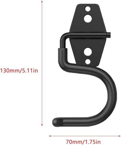 2 Pack Broom Holder Wall Mount Heavy Duty Mop Hanger with Screws Anchors Stand-Alone Hook Handle Grabber Gripper Organizer for Garage Storage Cleaning Tools Mops Garden Hammer Shovel