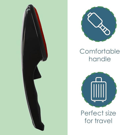 Lint Remover for Pet Hair by Home Basics: Swiveling Lint Brushes for Clothes and Furniture | Plastic Garment Brush (Red)