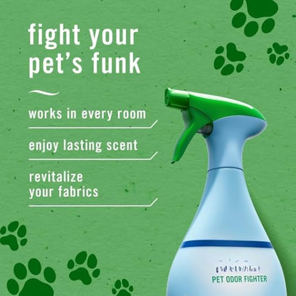 (Pack of 2)-F.e.b.r.e.z.e Pet Odor Fighter Air Freshener Fabric Spray, Fresh Scent, (16.9 oz x 2 = Total 33.8 oz)