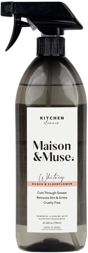 Maison & Muse Whitney Kitchen Cleaner, Guava & Elderflower Scent, Cuts Through Grease, 25.36 fl oz