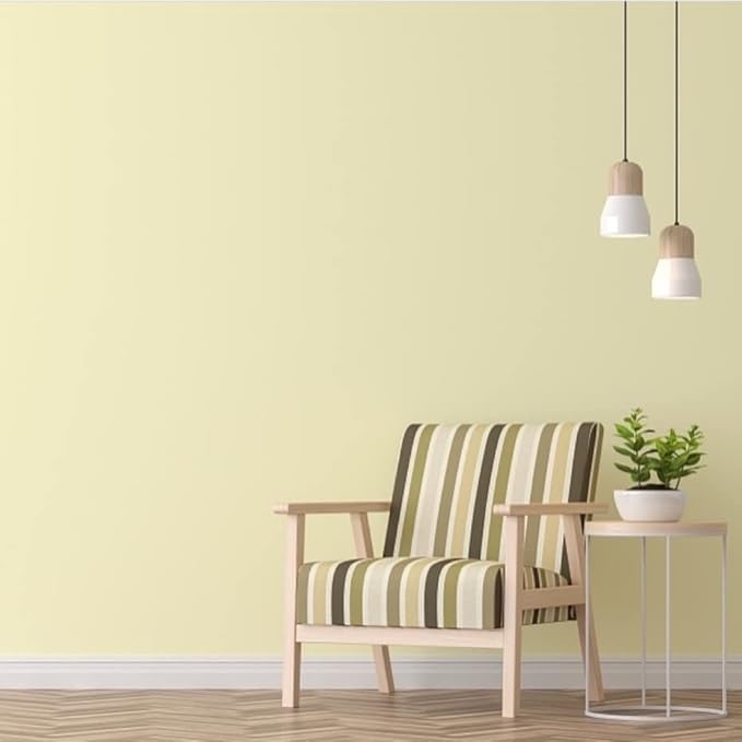 HeloHo Solid Light Yellow Wallpaper 394"X15.7" Matte Textured Contact Wallpaper Peel and Stick Self Adhesive Removable Wallpaper Waterproof Paper for Living Room Bedroom Decor