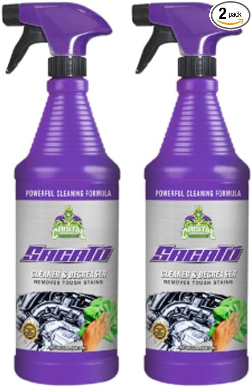 Sacato Cleaner & Degreaser, Liquid, Stainless Steel, 64 Fl Oz, 2 Pack