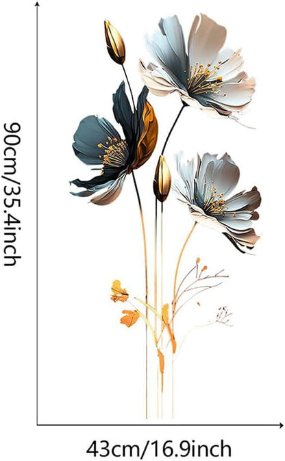 3D Wall Stickers DIY Flower Wall Decal Removable Waterproof Wall Art Decor for Bedroom Living Room Offices Home Decoration (Floral)