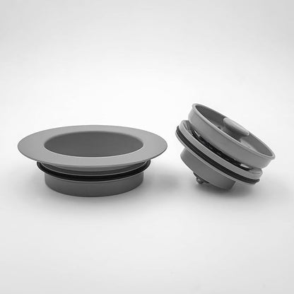 Garbage Disposal Strainer and Stopper with Decorative Disposal Flange in Gray, Matching Gray Granite Kitchen Sink and Faucet, Fit 3.5 Inch Standard Drain Hole