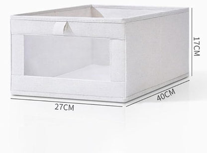Storage Basket Collapsible Clothes Organizer, Storage Bins Laundry Basket, for Dirty Clothes Underwear Cabinet Bathroom