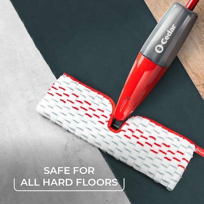 O-Cedar Genuine ProMist MAX Spray Mop Head Replacement (Pack of 4) | Machine Washable | Reusable | Microfiber Refill | Removes 99% of Bacteria