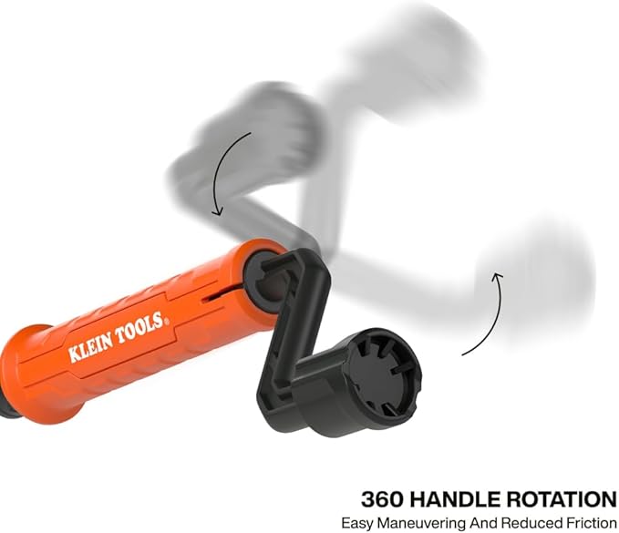Klein Tools 53020 Drain Snake Auger Hair Clog Removal Tool, 3-Pack, Hair Clog Remover, Quick Release Collar for Hands-Free Disposal, 18-Inch Reach, 360-Degree Pivot Handle