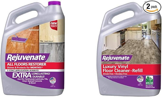 Rejuvenate All Floors Restorer and Rejuvenate Luxury Vinyl Floor Cleaner (1 Gallon)