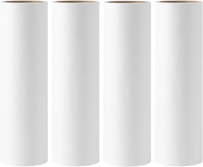 6.3 inch Large Lint Roller Refills for Pet Hair Extra Sticky Roller Refills 6.3 in Long Handle Lint Roller Replacement for Floor Carpet Couch Clothes (Pack of 4)