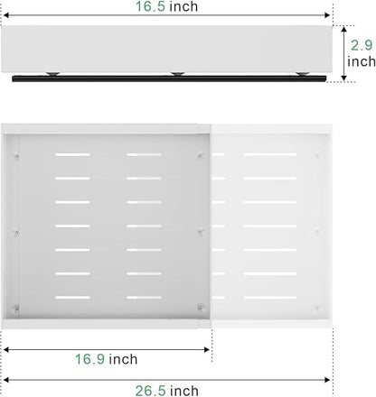 iSPECLE No Drill Drawers for Cabinets - Expandable Peel and Stick Pull Out Cabinet Organizer Easily Get Items without Digging in the Cabinet
