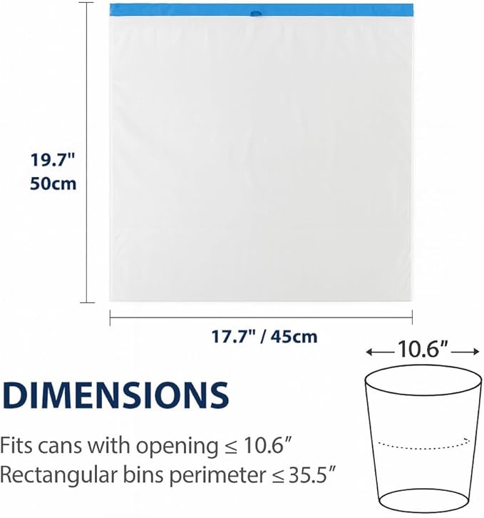4 Gallon Small Trash Bags with Drawstring & Handles, 100 Pack - White Garbage Bags for Bathroom Office Dorm - Strong Leak-Proof Bin Liners, Individual Bags on Roll, No Tearing