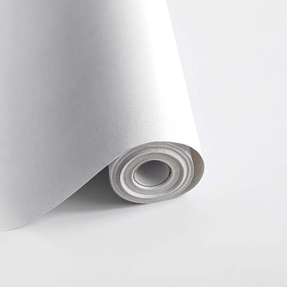 Safiyya 984.2"x17.7" Peel and Stick Wallpaper White Contact Paper Modern Wall Paper Decorative Removable Wallpaper Vinyl Roll for Wall