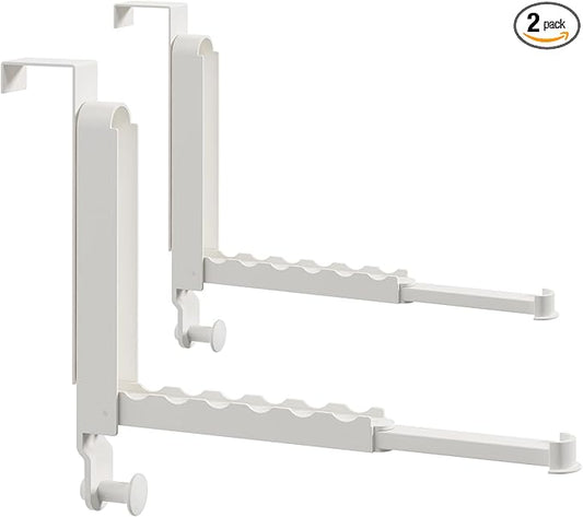 Over The Door Collapsible Drying Rack - Portable & Foldable, Indoor Small Hanging Clothes Drying Rack, White 2 Pack