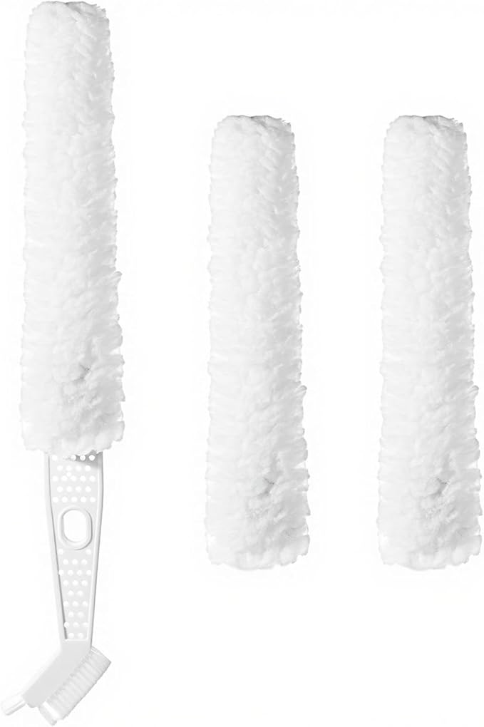 Prasacco Mini Split Air Conditioner Cleaning Kit, Under Fridge Cleaner Tool with Replaceable Brush Cloths, No Disassembly Required, Portable AC Coil Cleaner for Refrigerator, Furniture, Appliances