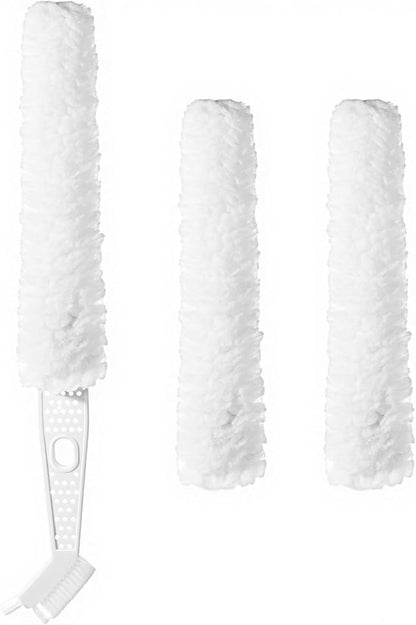 Prasacco Mini Split Air Conditioner Cleaning Kit, Under Fridge Cleaner Tool with Replaceable Brush Cloths, No Disassembly Required, Portable AC Coil Cleaner for Refrigerator, Furniture, Appliances