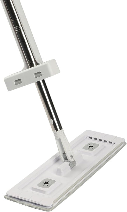 VEVOR Flat Mop, Self Wringing, Microfiber Floor Cleaner with 4 Reusable & Washable Pads for Dry & Wet Floor Cleaning, Microfiber Flat Mop with Stainless Steel Handle for Hardwood Laminate Tile Vinyl