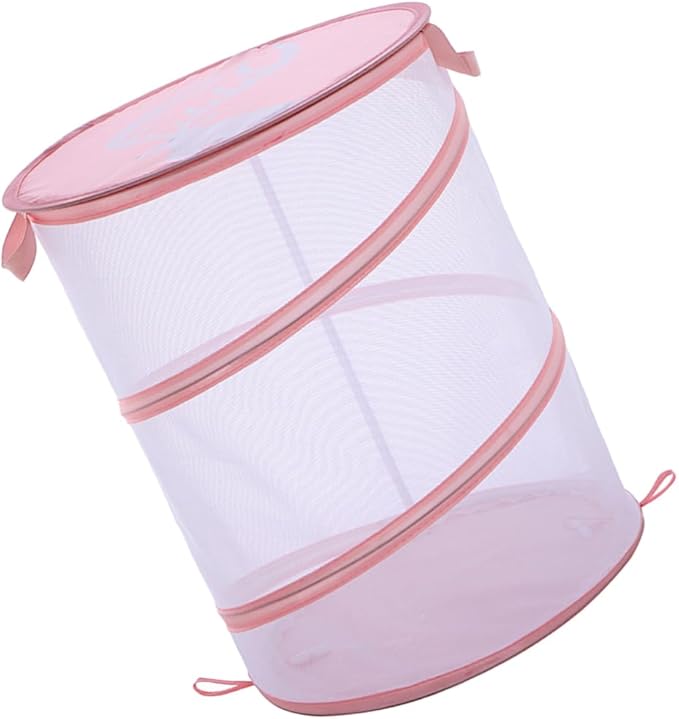 Ciieeo Foldable Laundry Hamper Multi-use Clothes Storage Organizer for Toys Supplies Pet Items Space-saving Net Basket Lightweight Portable Design for Bedroom Bathroom Storage