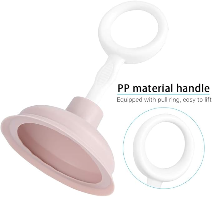 2pcs Handheld Suction Pipe Cleaner, Pipeline Dredging Tool Strong Suction Pp And Pe Material Easy To Use And Clean (pink)