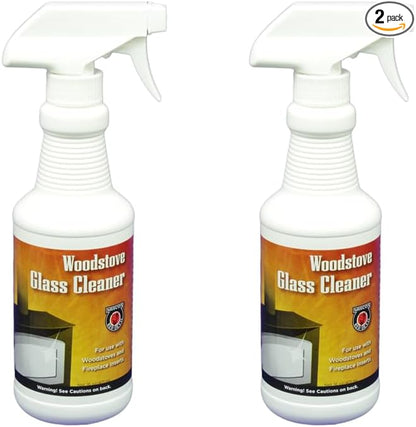 MEECO'S RED DEVIL 701 Wood Stove Glass Cleaner - Removes Creosote, Soot & Smoke from Wood, Pellet, Coal Stoves & Fireplace Inserts (2 Pack, 16 fl oz Each) - Made in the USA
