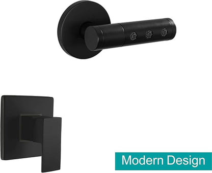 SKOWLL Shower Body Jets High Pressure Shower Heads Massage Jet Wall Mount Sprayer, 360° Rotation Full Body Shower, Powerful Jets, Matte Black