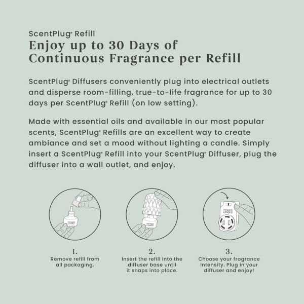 Yankee Candle ScentPlug Refill for Plug in Air Fresheners, Scented Oil Refills, Long Lasting Home Fragrance, Beach Walk (Pack of 3)
