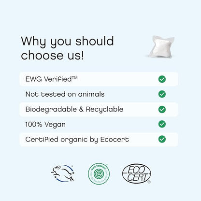 AspenClean | Laundry Pods | Unscented | Clean Detergent for Sensitive Skin | Zero Plastic | Non - Toxic | 100% Natural | EWG Verified - 36 Count