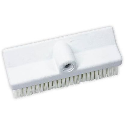 SPARTA 40423EC02 Plastic Floor Scrub Brush, Wall Brush, Equipment Brush With Nonabsorbent Bristles For Industrial Kitchens, Hospitals, Commercial Cleaning, 10 Inches, White, (Pack of 2)