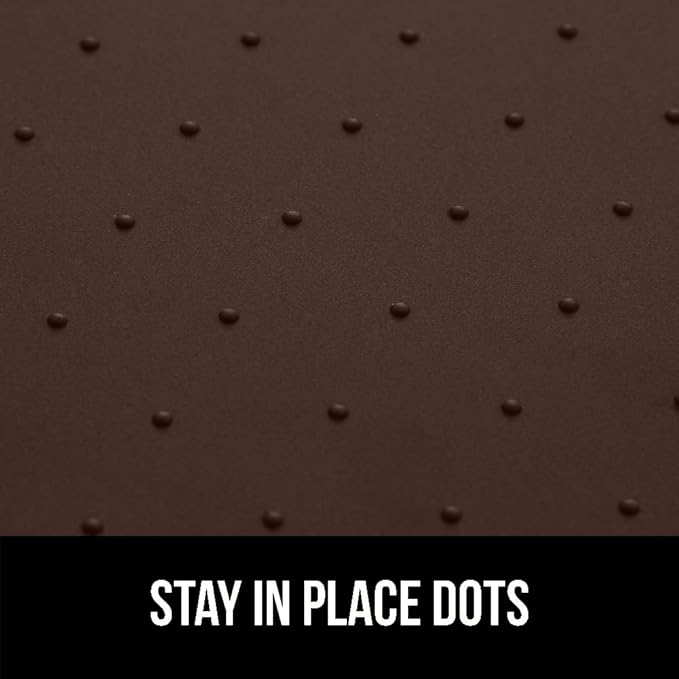 GORILLA GRIP Silicone Coffee Mat, 15x23, Espresso Machine Bar Accessories, Keep Kitchen Counters Clean, Stays in Place, Waterproof and Heat Resistant Dish Drying Mats, Home Decor Essentials, Brown