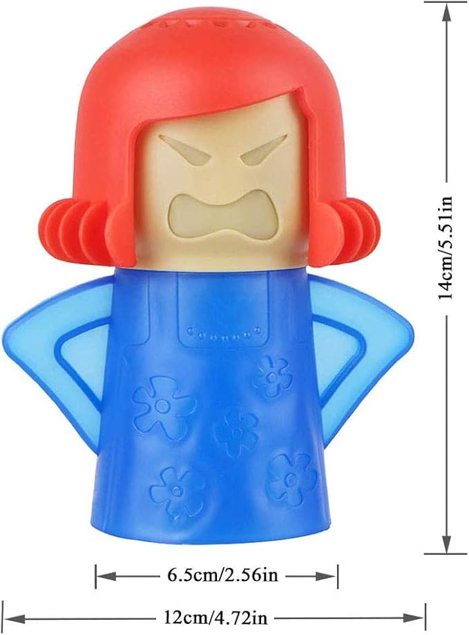 Angry Mama Microwave Oven Cleaner, Angry Mama Microwave Steam Cleaner Cleans the Crud in Minutes Using Vinegar and Water for Home Kitchen (Blue)