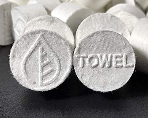 Coin Tissues | 50 Pack with 5 Carrying Cases | Toilet Paper Tablets | Compressed Towels | Expandable Wipes | Soft & Odor Free