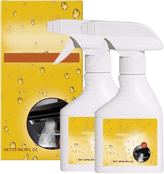 Kitchen Heavy Oil Cleaner Spray,3.38 Oz Oven Cleaner Heavy Duty,All Purpose Kitchens Heavy Oil Cleaning Agent for Countertops,Stovetop,Dishwasher,Appliances (2PC)