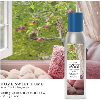 Yankee Candle Concentrated Room Spray Air Freshener, Instant Home Fragrance, Odor Eliminating Spray, Home Sweet Home (Pack of 3)