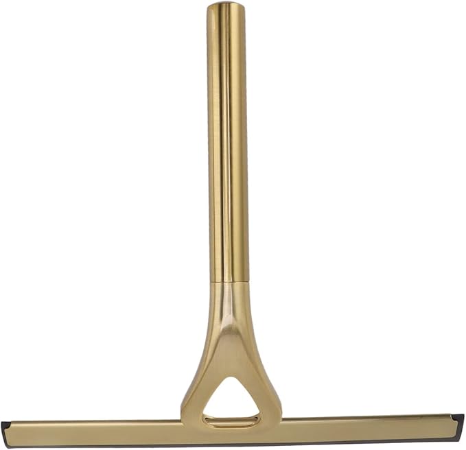Stainless Steel Squeegee Tools, Window Glassware Household Bathroom Squeegees Mirror Artifact Glass Brush for Scratch Glass Cleaner Gold Tile Ceramic Shower Squeegees