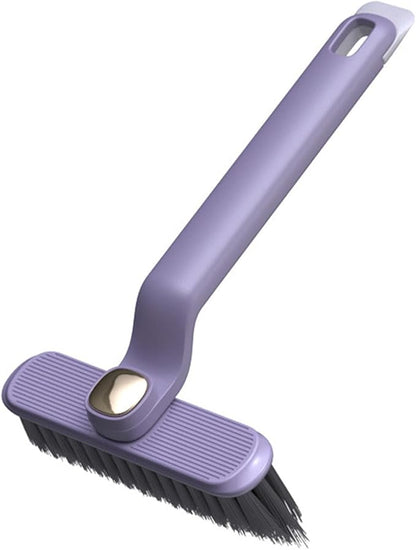 Tile Grout Brush Crevice Floor Scrub Brush Gap Cleaning Brush Swivel Handle Corner Cleaning Brush Versatile Groove Brush for Home Kitchen Bathroom Purple