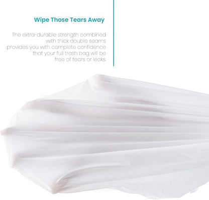 Home Zone Living 8 Gallon Kitchen Trash Bags with Drawstring Handles, Heavy Duty Custom Fit Design for 30 Liter Dual Recycling Liners, Code 30R, 60-Count (Pack of 8)