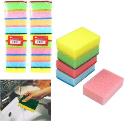 20 Cleaning Scrub Sponges Scouring Dish Pads Kitchen Sink Bathroom Heavy Duty 20 pcs Kitchen Cleaning Sponge Multi Purpose Dish Cleaning Sponge Scouring Pads Scrub Sponge Cleaning Scrub Sponge