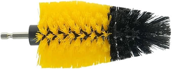 MagiDeal Car Wheel Cleaning Drill Brush Attachment Wheel Cleaner Brush Car Detailing Brush for Floor Mats Car Carpet, 17cm, Yellow