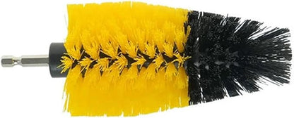 MagiDeal Car Wheel Cleaning Drill Brush Attachment Wheel Cleaner Brush Car Detailing Brush for Floor Mats Car Carpet, 17cm, Yellow