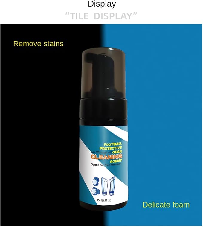 Soccer Gear Cleaning Foam – Sports Equipment Refresher Spray, Shin Guard Care Solution, Glove Wash Agent | Protective Pad Cleaner Formula for Football Training Accessories