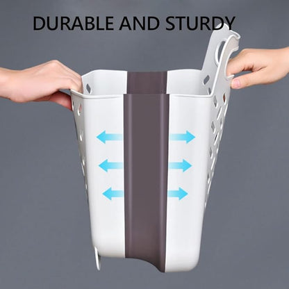 Collapsible Laundry Basket- Large Laundry Basket Hamper with 2 Handles- Space Saving Foldable Storage Container/Organizer (medium)