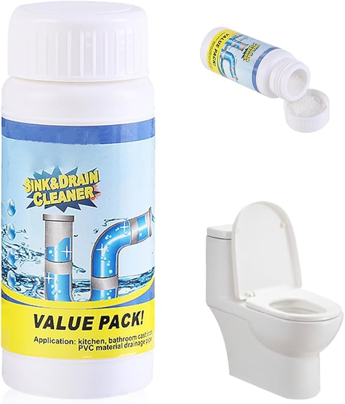 2026 New Sink Drain Cleaner, Multi-functional Sink and Drain Cleaner Powder Cleaning, Drains Cleaner Foam Cleaner, Powerful Pipe Dredging Agent for Kitchen Toilet (1Pc)
