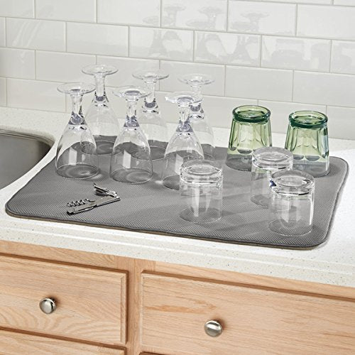 InterDesign 41141 Solid Large 24" x 18" Mat Black