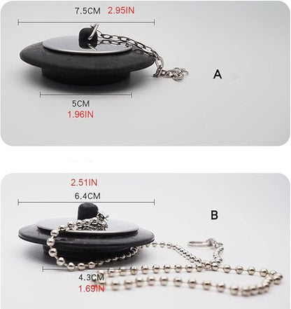 Kitchen Sink Stopper -Garbage Disposal Plug Kitchen Sink Plug Stainless Steel & Rubber 1pc